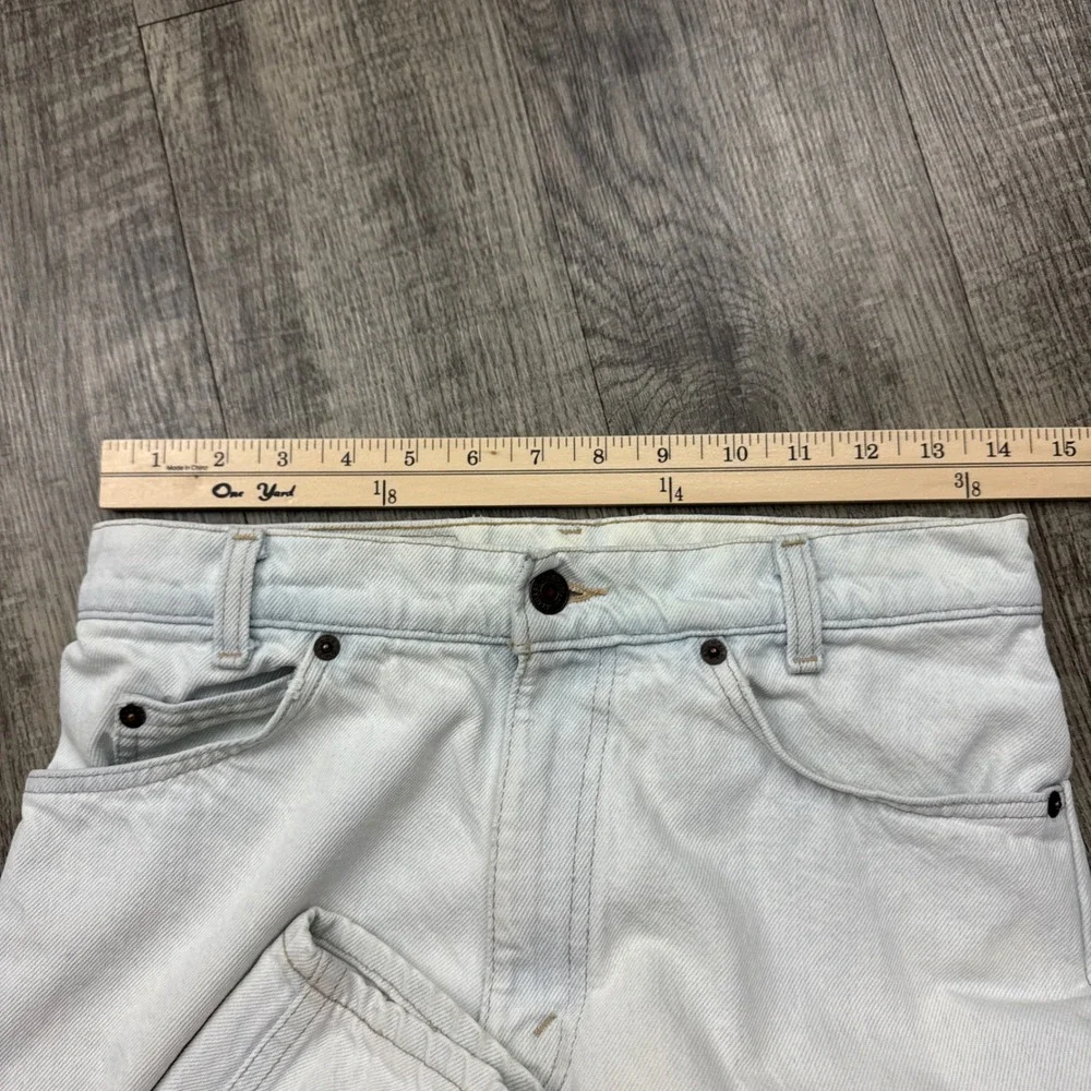 Vintage Levi's 550 Student Light Wash Orange Tab Denim Jeans USA